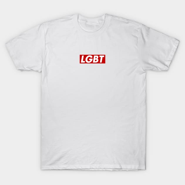 LGBT box logo red T-Shirt by PaletteDesigns